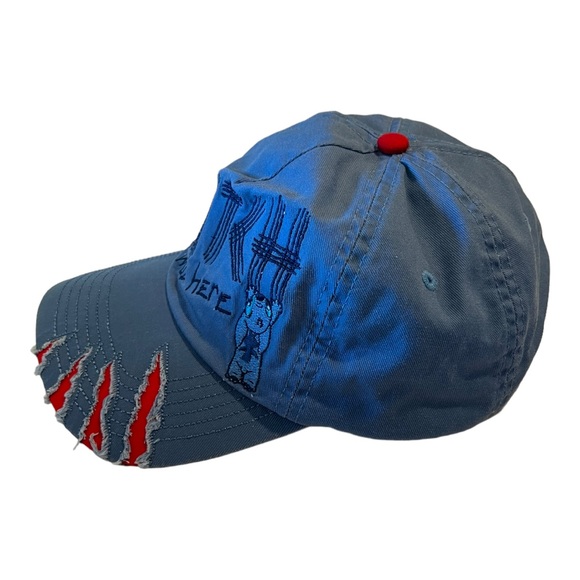 Disney Parks Stitch Kids Youth Baseball Cap - Stitch Wuz Here Blue, Red Clawed - Picture 12 of 14